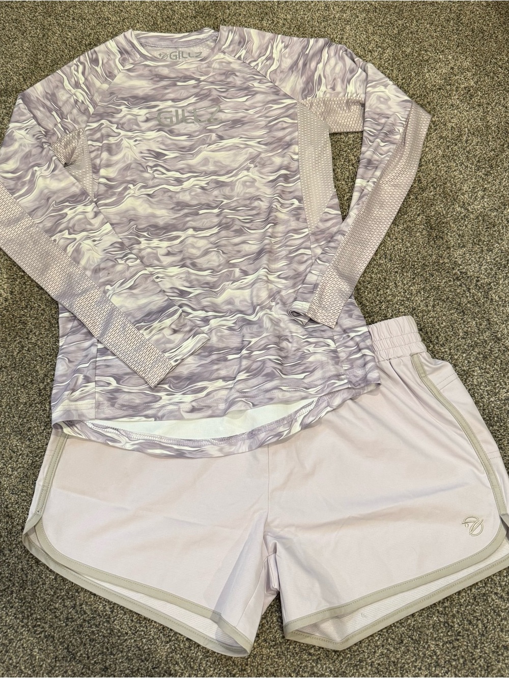 Gillz Women’s Lavender Athletic Shorts and top set - Lightweight Performance